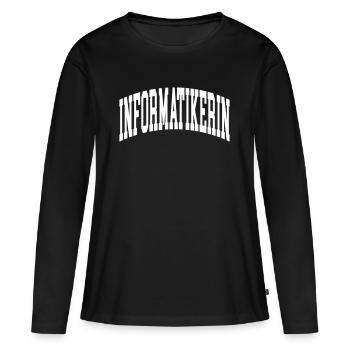 Informatikerin - Frauen Premium Bio Langarmshirt - Schwarz - Vorne - Julia (174cm)