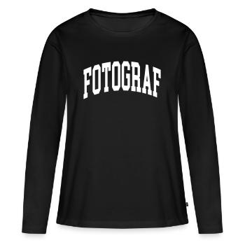 Fotograf - Frauen Premium Bio Langarmshirt - Schwarz - Vorne - Julia (174cm)