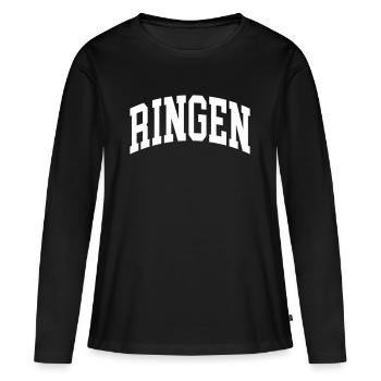 Ringen - Frauen Premium Bio Langarmshirt - Schwarz - Vorne - Julia (174cm)