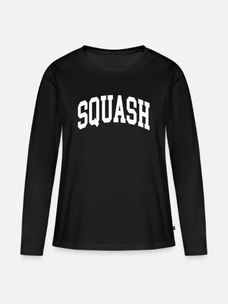Squash - Frauen Premium Bio Langarmshirt - Schwarz