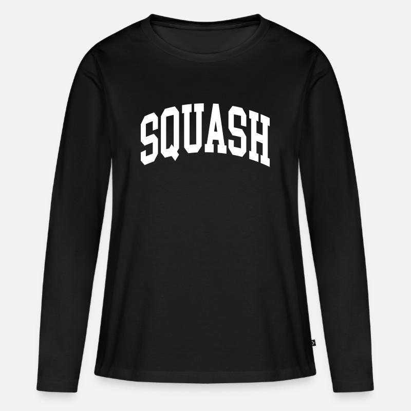 Squash - Frauen Premium Bio Langarmshirt - Schwarz