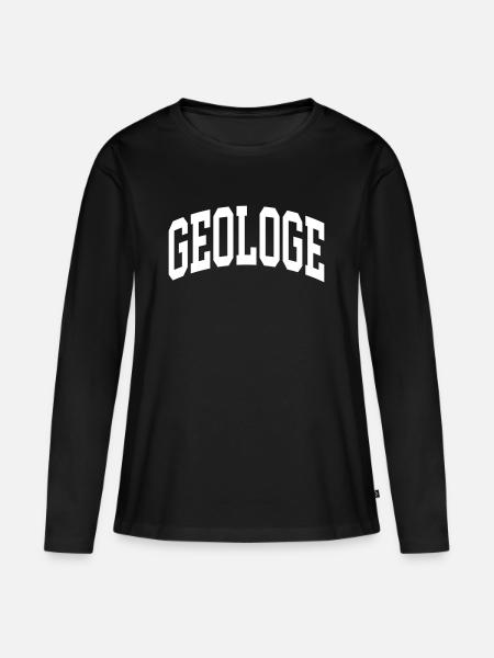 Geologe - Frauen Premium Bio Langarmshirt - Schwarz