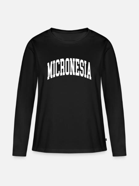 Micronesia - Frauen Premium Bio Langarmshirt - Schwarz