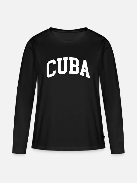 Cuba - Women's Premium Organic Long Sleeve Shirt - black
