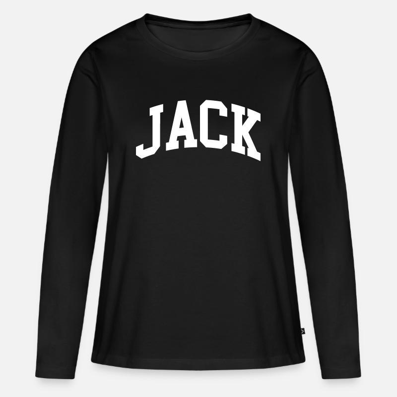 Jack - Frauen Premium Bio Langarmshirt - Schwarz