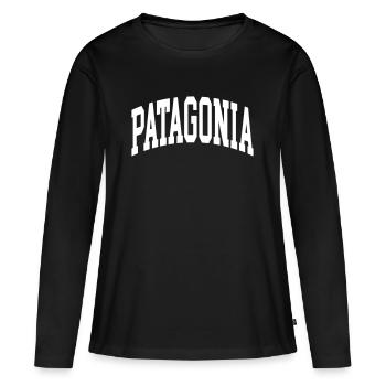 Patagonie - T-shirt manches longues Premium bio Femme - noir - Devant - Julia (174cm)