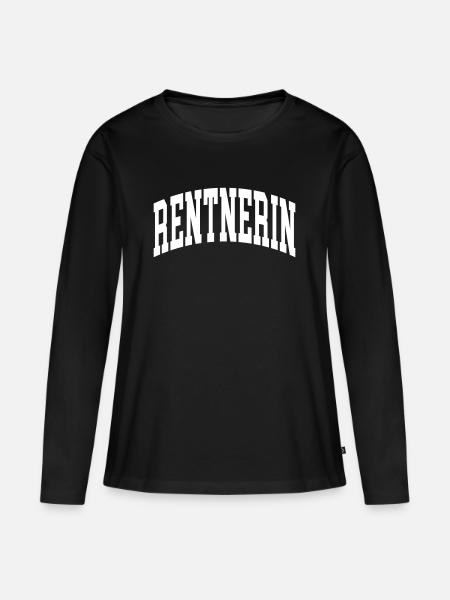 Rentnerin - Frauen Premium Bio Langarmshirt - Schwarz