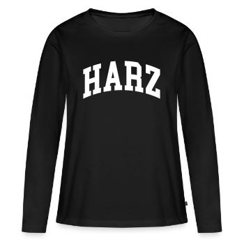 Harz - Frauen Premium Bio Langarmshirt - Schwarz - Vorne - Julia (174cm)
