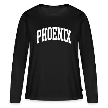 Phoenix - Frauen Premium Bio Langarmshirt - Schwarz - Vorne - Julia (174cm)