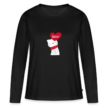 CAdopte-moi - Chat - Frauen Premium Bio Langarmshirt - Schwarz - Vorne - Julia (174cm)