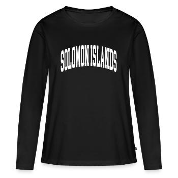 Îles Salomon - T-shirt manches longues Premium bio Femme - noir - Devant - Julia (174cm)