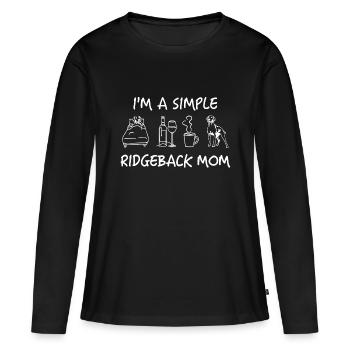 Ridgeback femme aime le café Ridgeback - T-shirt manches longues Premium bio Femme - noir - Devant - Julia (174cm)