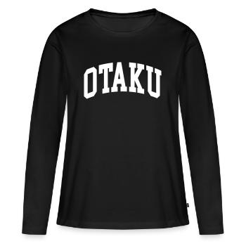 Otaku - T-shirt manches longues Premium bio Femme - noir - Devant - Julia (174cm)