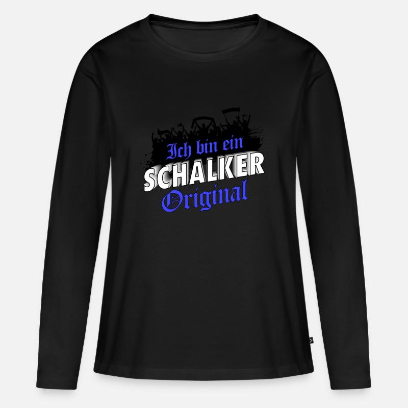 Ich bin ein Schalker Original | Schalke Geschenk - Frauen Premium Bio Langarmshirt - Schwarz