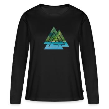 Caraïbes - île des Caraïbes - T-shirt manches longues Premium bio Femme - noir - Devant - Julia (174cm)