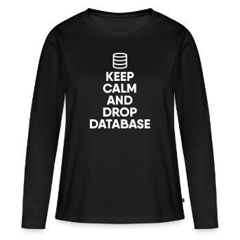 Datenbank Administrator - Frauen Premium Bio Langarmshirt - Schwarz - Vorne - Julia (174cm)