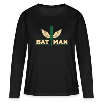 Cricket - Women's Premium Organic Long Sleeve Shirt - black - Front - Julia (174cm)