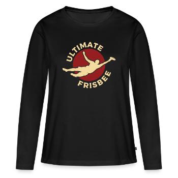 Frisbee ultime Frisbee - T-shirt manches longues Premium bio Femme - noir - Devant - Julia (174cm)