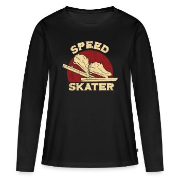 Speed Skating - Women's Premium Organic Long Sleeve Shirt - black - Front - Julia (174cm)