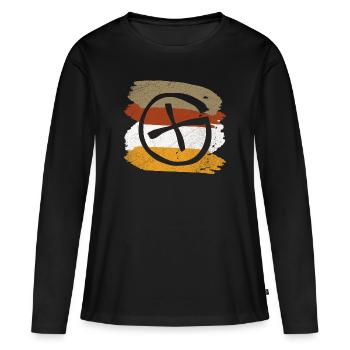geocaching geschenk - Frauen Premium Bio Langarmshirt - Schwarz - Vorne - Julia (174cm)