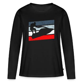 Jet Ski - Frauen Premium Bio Langarmshirt - Schwarz - Vorne - Julia (174cm)