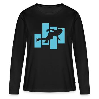 Speed Skating - Women's Premium Organic Long Sleeve Shirt - black - Front - Julia (174cm)