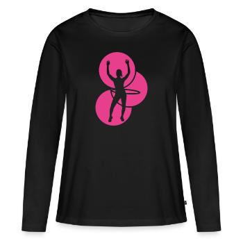 Hula hoop - Women's Premium Organic Long Sleeve Shirt - black - Front - Julia (174cm)