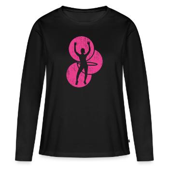 Hula hoop - Women's Premium Organic Long Sleeve Shirt - black - Front - Julia (174cm)