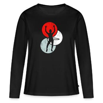 Hula hoop - Women's Premium Organic Long Sleeve Shirt - black - Front - Julia (174cm)