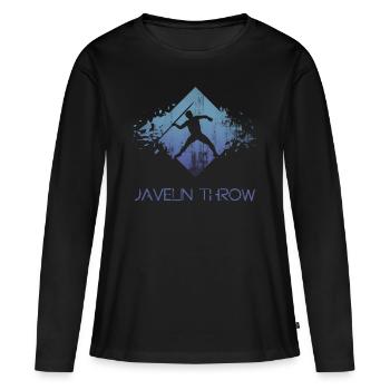 lanceur de javelot - T-shirt manches longues Premium bio Femme - noir - Devant - Julia (174cm)