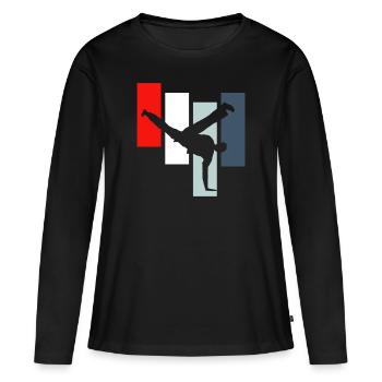 Capoeira - Frauen Premium Bio Langarmshirt - Schwarz - Vorne - Julia (174cm)