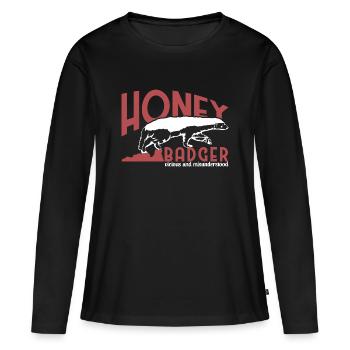 ratel - T-shirt manches longues Premium bio Femme - noir - Devant - Julia (174cm)