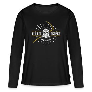 La mort de l’avatter - T-shirt manches longues Premium bio Femme - noir - Devant - Julia (174cm)