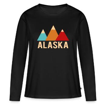 Alaska - T-shirt manches longues Premium bio Femme - noir - Devant - Julia (174cm)