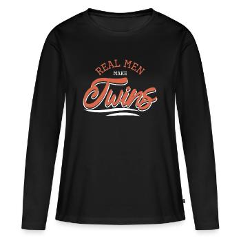 Zwillinge - Frauen Premium Bio Langarmshirt - Schwarz - Vorne - Julia (174cm)