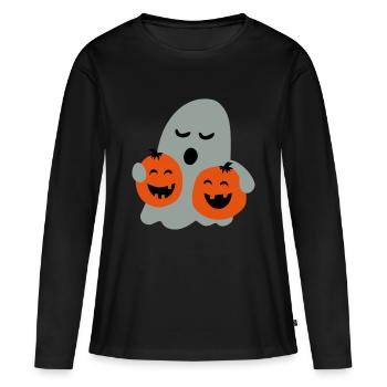 cute halloween - Women's Premium Organic Long Sleeve Shirt - black - Front - Julia (174cm)