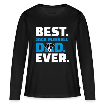 Jack Russell - T-shirt manches longues Premium bio Femme - noir - Devant - Julia (174cm)