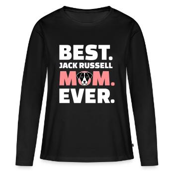 Jack Russell - T-shirt manches longues Premium bio Femme - noir - Devant - Julia (174cm)