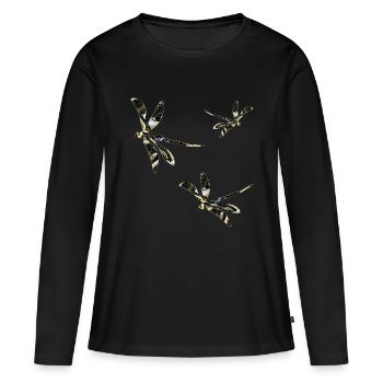 Important - T-shirt manches longues Premium bio Femme - noir - Devant - Julia (174cm)