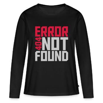 Error 404 not found - Women's Premium Organic Long Sleeve Shirt - black - Front - Julia (174cm)