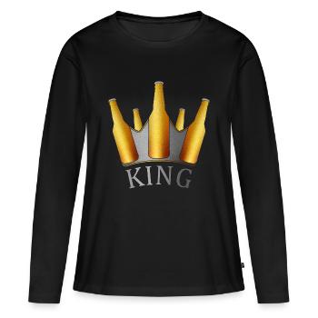 King - Women's Premium Organic Long Sleeve Shirt - black - Front - Julia (174cm)