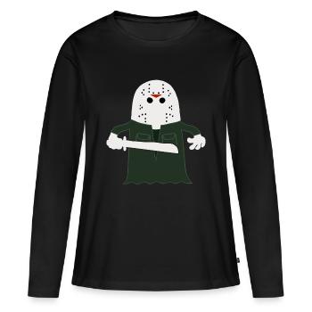 Jason Boorhees - T-shirt manches longues Premium bio Femme - noir - Devant - Julia (174cm)