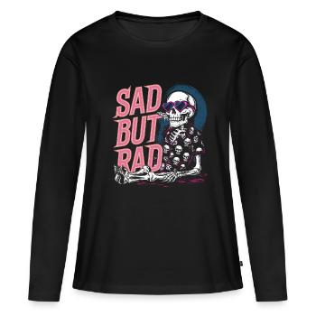 Cool goth look with depth - Women's Premium Organic Long Sleeve Shirt - black - Front - Julia (174cm)