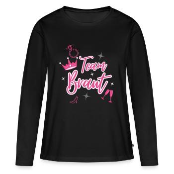Bachelorette Sparkle - Frauen Premium Bio Langarmshirt - Schwarz - Vorne - Julia (174cm)