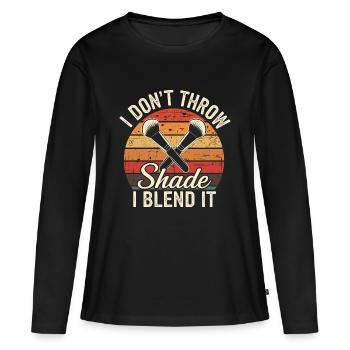 Stylish make-up inspiration in a retro look - Women's Premium Organic Long Sleeve Shirt - black - Front - Julia (174cm)