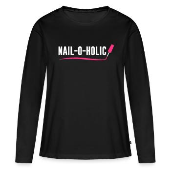 Nail o Holic - Artiste Nail - Nail Design - Nails - T-shirt manches longues Premium bio Femme - noir - Devant - Julia (174cm)
