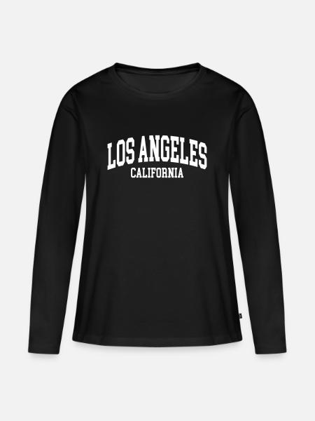 Los Angeles - Frauen Premium Bio Langarmshirt - Schwarz