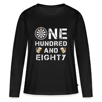 Darts One Hundred And Eighty - Women's Premium Organic Long Sleeve Shirt - black - Front - Julia (174cm)