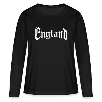 Angleterre - T-shirt manches longues Premium bio Femme - noir - Devant - Julia (174cm)
