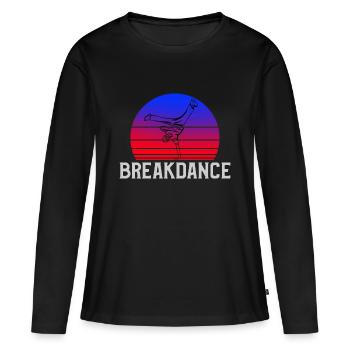 Hip Hop Rap Breakdance B-Boys B-Girls Designs - T-shirt manches longues Premium bio Femme - noir - Devant - Julia (174cm)